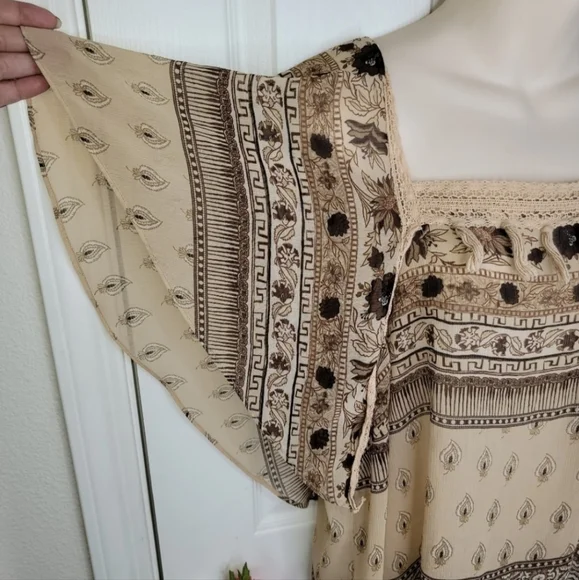 Lane Bryant bohemian floral lace tassle top w/tassels & Lace 22/24 - Picture 4 of 6